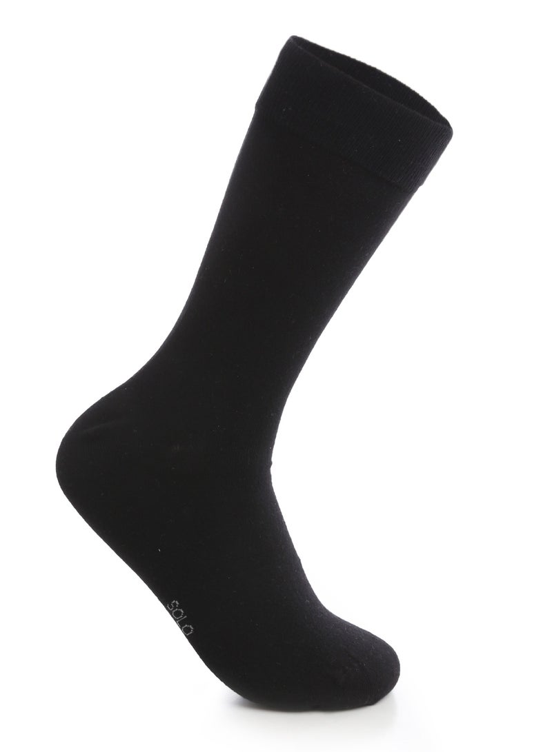 Solo Pack of 4 Medical Diabetic Cotton Socks -Black - Image 2